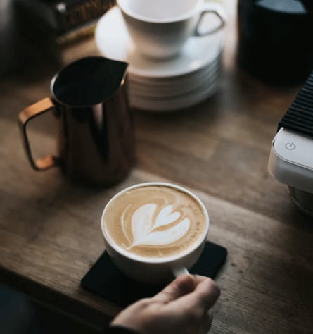 latte on table