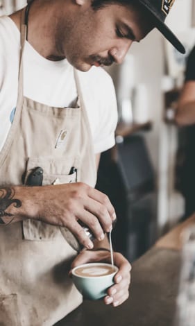 barista making quality coffee