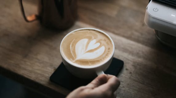 latte on table